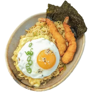 Ramyun Kimchi Shrimps Tempura